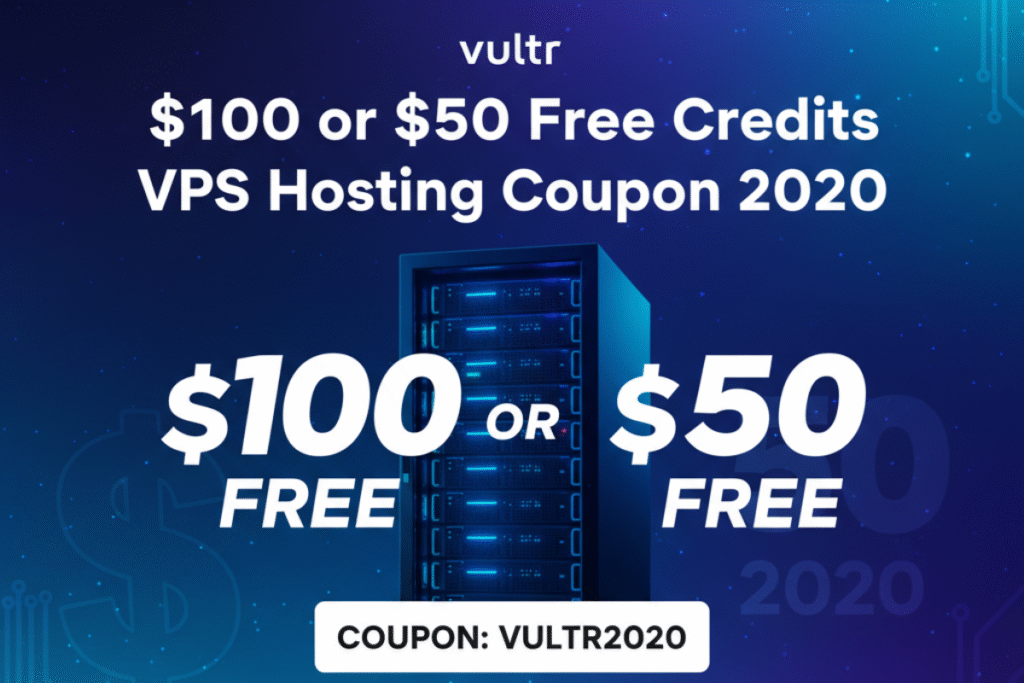 Vultr $100 or $50 Free Credits VPS Hosting Coupon 2020 vultr